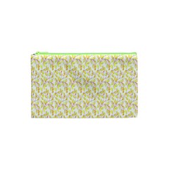 Branch Spring Texture Leaf Fruit Yellow Cosmetic Bag (xs) by Alisyart