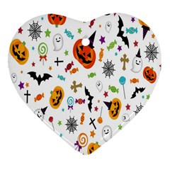 Candy Pumpkins Bat Helloween Star Hat Ornament (heart)