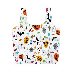 Candy Pumpkins Bat Helloween Star Hat Full Print Recycle Bags (m)  by Alisyart