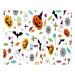 Candy Pumpkins Bat Helloween Star Hat Double Sided Flano Blanket (large)  by Alisyart