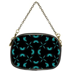 Chevron Blue Wave Chain Purses (two Sides) 