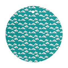 Cloud Blue Sky Sea Beach Bird Ornament (round) by Alisyart