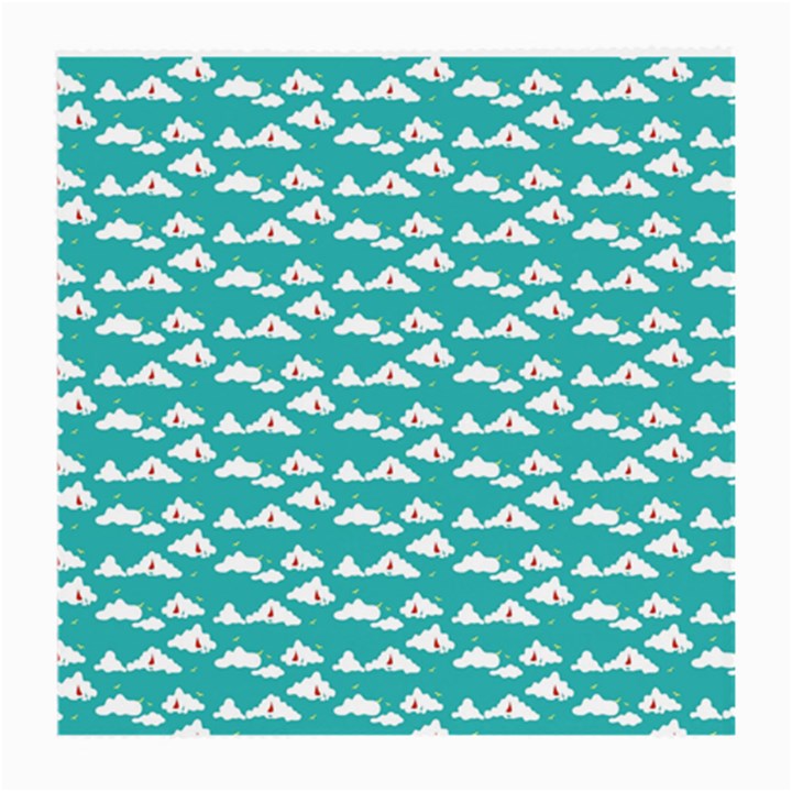 Cloud Blue Sky Sea Beach Bird Medium Glasses Cloth (2-Side)