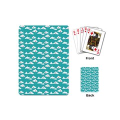 Cloud Blue Sky Sea Beach Bird Playing Cards (mini) 