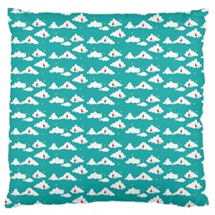 Cloud Blue Sky Sea Beach Bird Large Cushion Case (one Side)