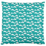 Cloud Blue Sky Sea Beach Bird Large Flano Cushion Case (Two Sides) Front