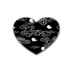 Cloud Black Night Heart Coaster (4 Pack)  by Alisyart