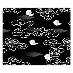 Cloud Black Night Double Sided Flano Blanket (small) 