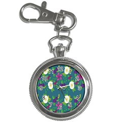 Caterpillar Flower Floral Leaf Rose White Purple Green Yellow Animals Key Chain Watches by Alisyart