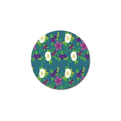 Caterpillar Flower Floral Leaf Rose White Purple Green Yellow Animals Golf Ball Marker (4 Pack) by Alisyart