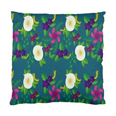 Caterpillar Flower Floral Leaf Rose White Purple Green Yellow Animals Standard Cushion Case (one Side)