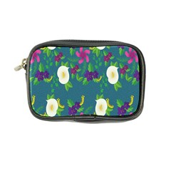 Caterpillar Flower Floral Leaf Rose White Purple Green Yellow Animals Coin Purse