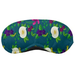 Caterpillar Flower Floral Leaf Rose White Purple Green Yellow Animals Sleeping Masks