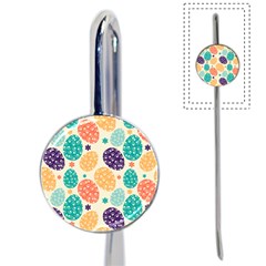 Egg Flower Floral Circle Orange Purple Blue Book Mark