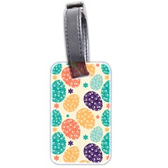 Egg Flower Floral Circle Orange Purple Blue Luggage Tags (two Sides)