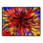 Color Batik Explosion Colorful Double Sided Fleece Blanket (Small)  45 x34  Blanket Back