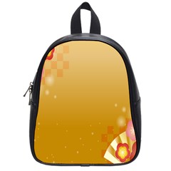 Flower Arrangements Season Floral Orange School Bags (small) 