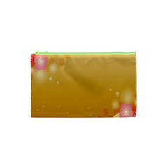 Flower Arrangements Season Floral Orange Cosmetic Bag (xs)