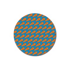 Fish Sea Beach Swim Orange Blue Magnet 3  (round) by Alisyart