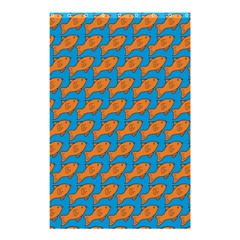 Fish Sea Beach Swim Orange Blue Shower Curtain 48  X 72  (small) 