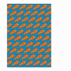 Fish Sea Beach Swim Orange Blue Small Garden Flag (two Sides)