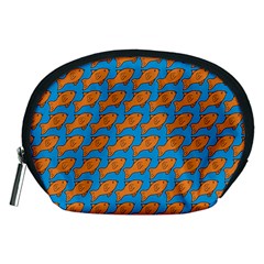 Fish Sea Beach Swim Orange Blue Accessory Pouches (medium)  by Alisyart