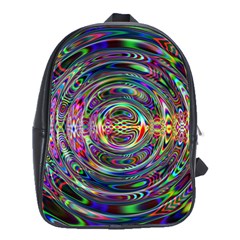 Wave Line Colorful Brush Particles School Bags(large)  by Amaryn4rt