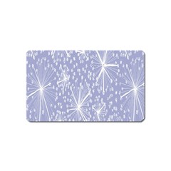 Floral Gray Springtime Flower Magnet (name Card)