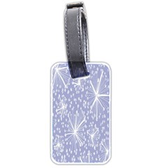 Floral Gray Springtime Flower Luggage Tags (two Sides)