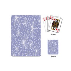 Floral Gray Springtime Flower Playing Cards (mini) 