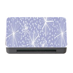 Floral Gray Springtime Flower Memory Card Reader With Cf by Alisyart