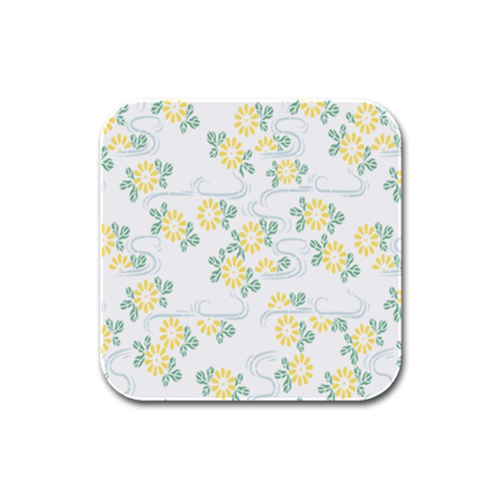 Flower Arrangements Season Sunflower Rubber Square Coaster (4 pack) 