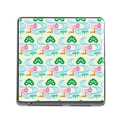 Flower Arrangements Season Sunflower Green Blue Pink Red Waves Memory Card Reader (square)