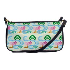 Flower Arrangements Season Sunflower Green Blue Pink Red Waves Shoulder Clutch Bags