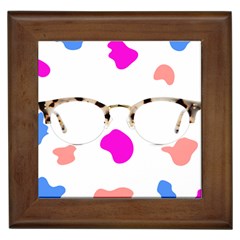 Glasses Blue Pink Brown Framed Tiles