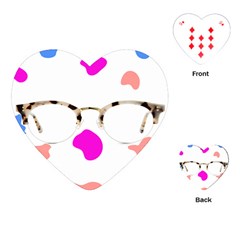 Glasses Blue Pink Brown Playing Cards (heart)  by Alisyart