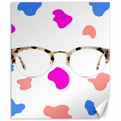 Glasses Blue Pink Brown Canvas 20  X 24  