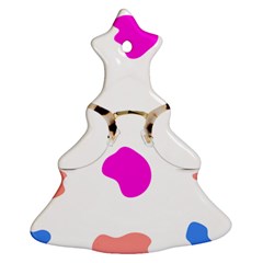 Glasses Blue Pink Brown Christmas Tree Ornament (two Sides)