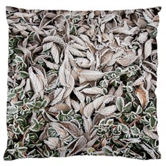 Ice Leaves Frozen Nature Standard Flano Cushion Case (one Side) by Amaryn4rt