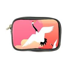 Goose Swan Pink Orange White Animals Fly Coin Purse