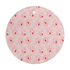 Flower Arrangements Season Pink Ornament (round)