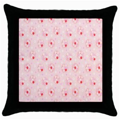 Flower Arrangements Season Pink Throw Pillow Case (black)