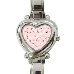 Flower Arrangements Season Pink Heart Italian Charm Watch by Alisyart