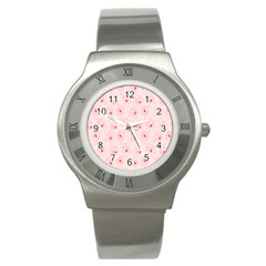 Flower Arrangements Season Pink Stainless Steel Watch by Alisyart