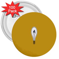 Idea Lamp White Orange 3  Buttons (100 Pack) 