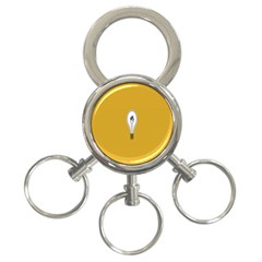 Idea Lamp White Orange 3-ring Key Chains by Alisyart