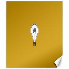 Idea Lamp White Orange Canvas 20  X 24   by Alisyart