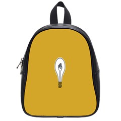 Idea Lamp White Orange School Bags (small)  by Alisyart