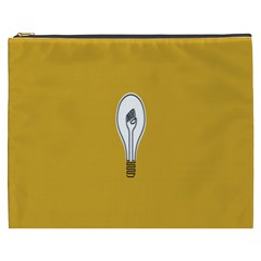 Idea Lamp White Orange Cosmetic Bag (xxxl) 