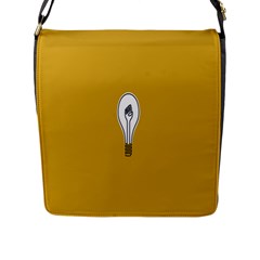 Idea Lamp White Orange Flap Messenger Bag (l) 